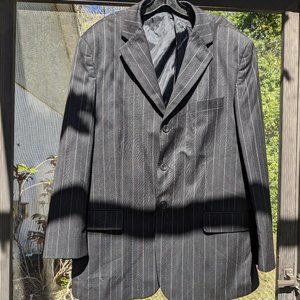 Giorgio Armani Black and white Pinstripe Mens Blazer size 56
